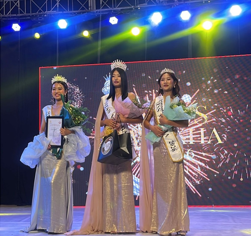 Miss Wokha 2026 along with the 1st and 2nd Runners up (Morung Photo)